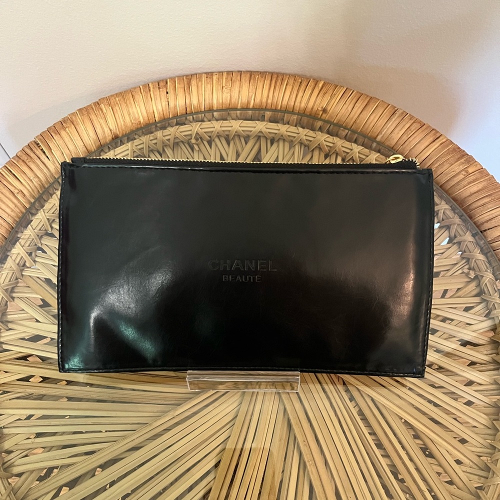 Chanel Black Leather Pouch